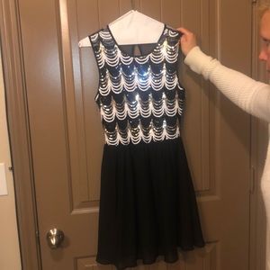 A sequin homecoming dress